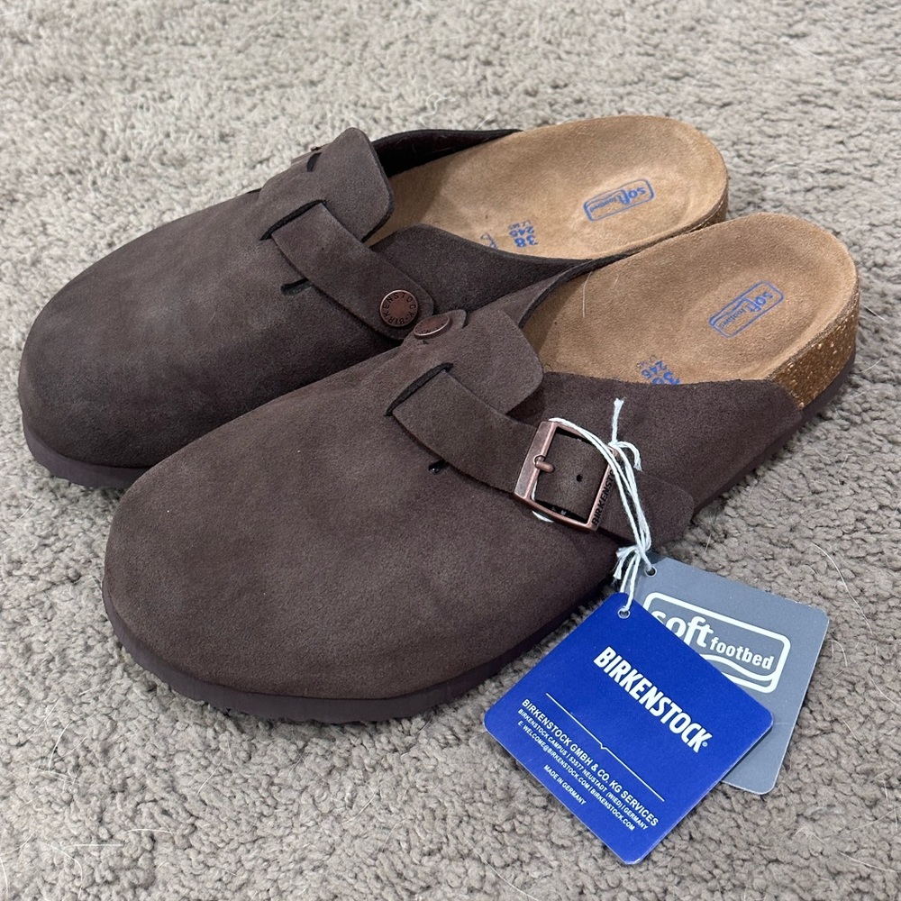Birkenstock Boston Mocha Clogs SIZE 38